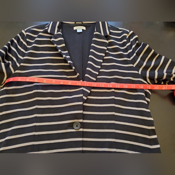 Garnet Hill knit striped blazer sz 12 EUC - Picture 5 of 6